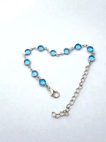 CHAIN WITH BLUE STONE (Bracelet)