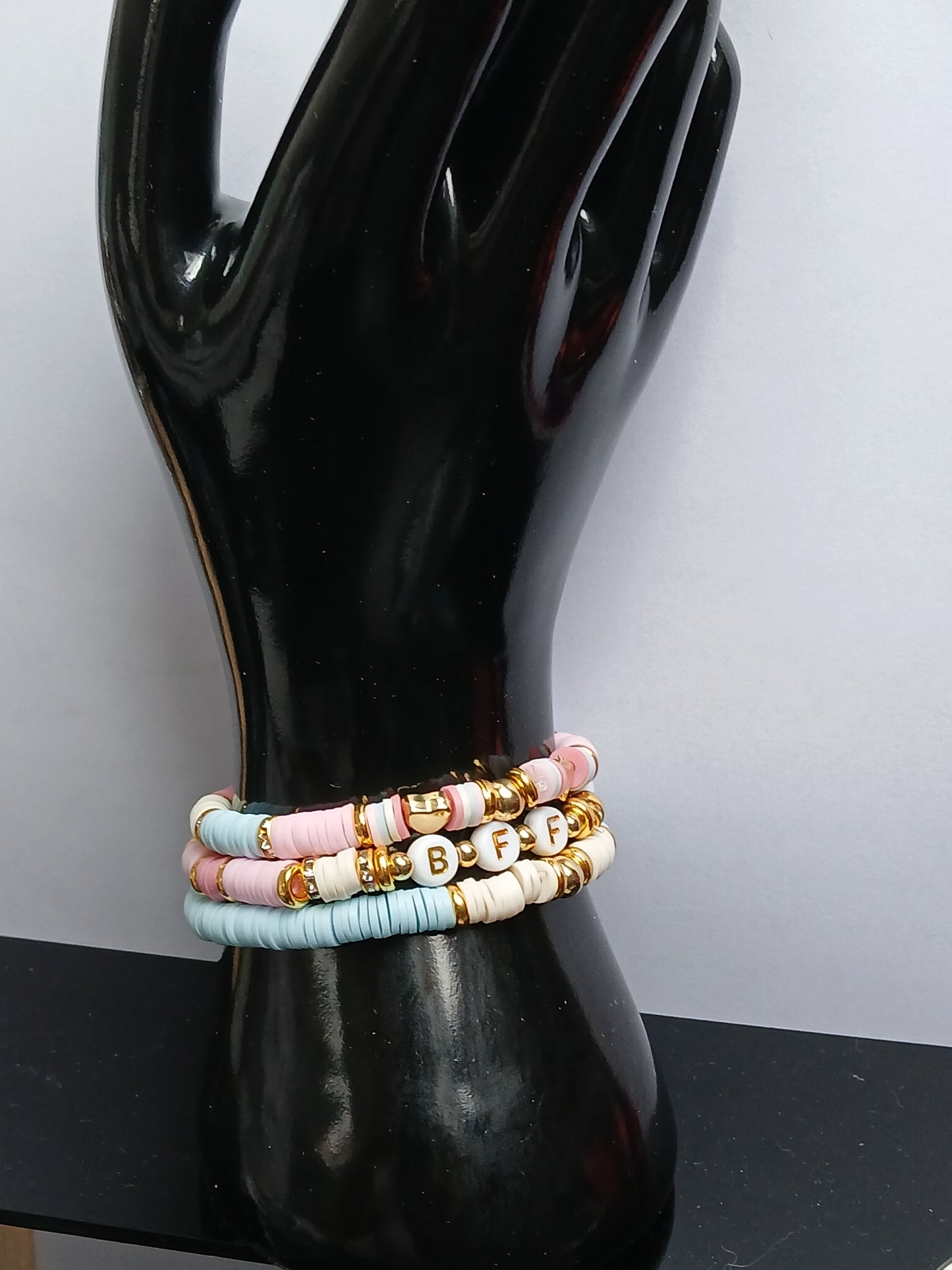 "BFF" Clay Beaded Bracelet Set – Fun &amp; Meaningful